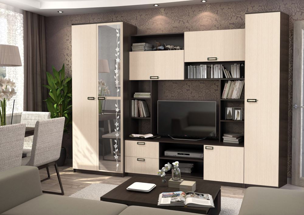 Фото Стенка Аллегро вар.№6 ЛДСП от производителя Диал в Севастополе по цене 20&nbsp;050 ₽