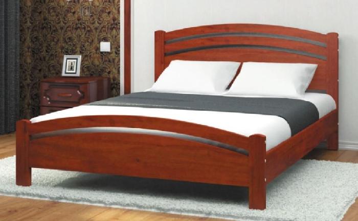 Кровать двуспальная Камелия-3 (СМ 160х200) без основания с универсальными царгами ( 160х200 , дерево , вишня , без подъемного мех. , без ящиков , без матраса (Браво-мебель) )