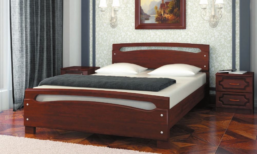 Фото Кровать двуспальная Камелия-2 (СМ 160х200) без основания с универсальными царгами от производителя Браво-мебель в Севастополе по цене 17 950 ₽