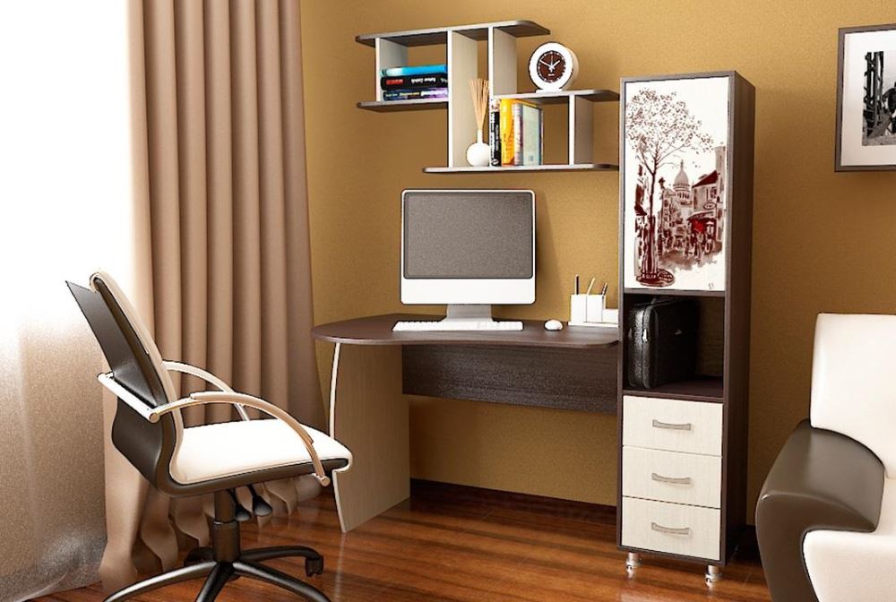 Фото Стол компьютерный Гимназист(М) (с полкой) от производителя ТриЯ в Севастополе по цене 15&nbsp;510 ₽