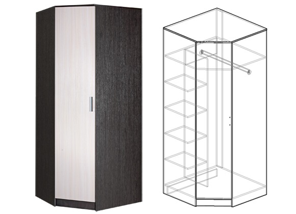 Фото Шкаф Светлана (86) угловой от производителя Мебель Маркет в Севастополе по цене 15&nbsp;150 ₽