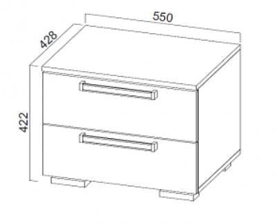 Фото Тумба прикроватная Лагуна-2 от производителя SV-мебель в Севастополе по цене 4 200 ₽