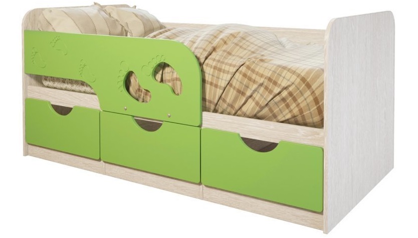 Фото Кровать детская Минима Лего (СМ 80х186) с ящиками от производителя Мебелони в Севастополе по цене 13 530 ₽