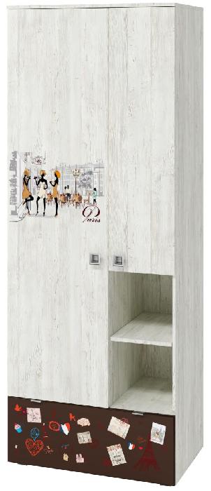 Шкаф Поло (80) двухдверный (сосна винтерберг, сосна винтерберг-арабика париж,(Регина))