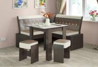 Кухонная лавка Кантри мини (венге, кожзам темно-коричневый №725 (ТриЯ) ) в Севастополе от производителя 