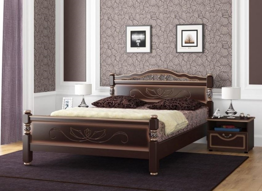 Фото Кровать двуспальная Карина-5 (СМ 160х200) без основания с универсальными царгами от производителя Браво-мебель в Севастополе по цене 18 470 ₽