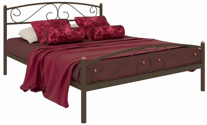 Фото Кровать двуспальная Вероника Plus (СМ 140х200) трубка металл от производителя Милсон в Севастополе по цене 13 170 ₽