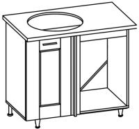 Кухня Селена К-78 стол-мойка угловая 1000 левая (текстиль, карпатская ель,(Глория (Ставрополь Мебель))) в Севастополе от производителя в интернет магазине Планета Комфорта Кухня Селена К-78 стол-мойка угловая 1000 левая (текстиль, карпатская ель,(Глория (Ставрополь Мебель))) в Севастополе от производителя