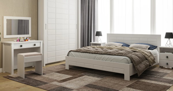 Фото Кровать двуспальная Изабель ИЗ-713К (СМ 180х200) без основания от производителя Компасс в Севастополе по цене 21&nbsp;980 ₽