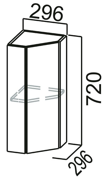 Фото Кухня Геометрия шкаф навесной Ш300тз от производителя SV-мебель в Севастополе по цене 4 930 ₽