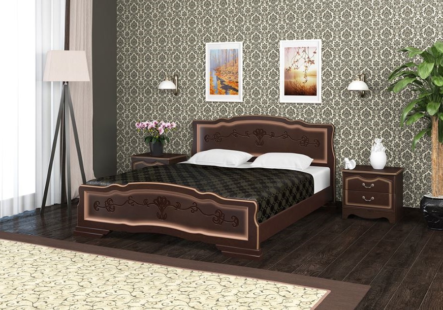 Фото Кровать двуспальная Карина-6 (СМ 160х200) без основания с универсальными царгами от производителя Браво-мебель в Севастополе по цене 18 130 ₽