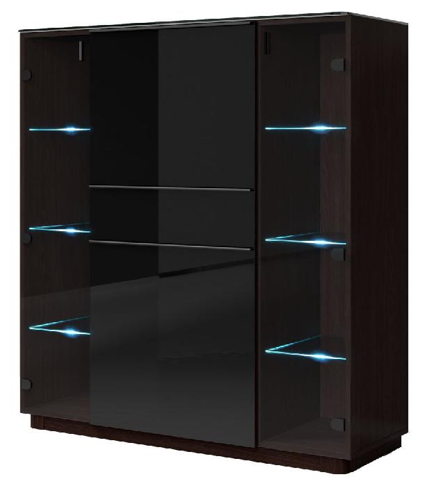 Бар-3D1S1K typ 46 Togo (венге ламинат-черное, черное (Helvetia) )