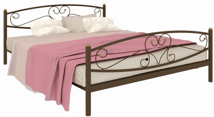 Фото Кровать двуспальная Каролина Plus (СМ 160х200) трубка металл от производителя Милсон в Севастополе по цене 14 360 ₽