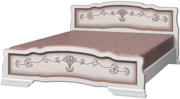 Фото Кровать двуспальная Карина-6 (СМ 160х200) с выдвижными ящиками, без основания с универсальными царга от производителя Браво-мебель в Севастополе по цене 29 530 ₽