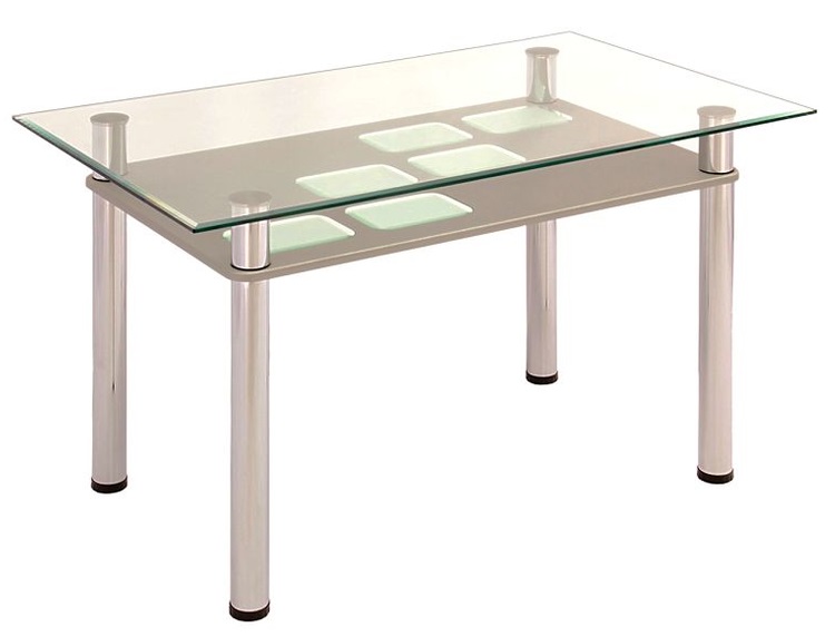 Фото Стол обеденный 3.0 с полкой мдф от производителя Мебель из стекла в Севастополе по цене 12&nbsp;330 ₽