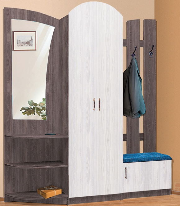 Фото Прихожая Саша 2 в Севастополе по цене 12 660 ₽ от производителя Фант-мебель, код товара 2000001607299, 2000001607305, 2000001607312, 2000001607329 шт Фото Прихожая Саша 2 от производителя Фант-мебель в Севастополе по цене 12 660 ₽