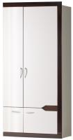 Шкаф Ронда 318 (100) двухдверный (белый, белый глянец-венге,(Яна)) в Севастополе от производителя 