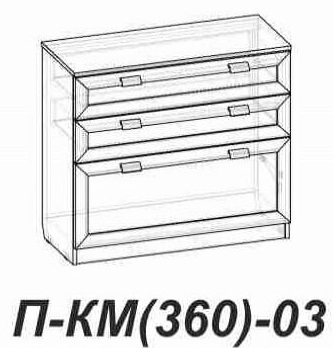 Фото Комод Элит Д-КМ(360)-02 от производителя Сантан в Севастополе по цене 7 810 ₽