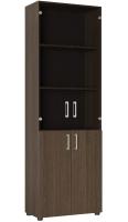 Фото knizhnye-shkafy шкаф со стеклом офис оф-303к производитель Компасс