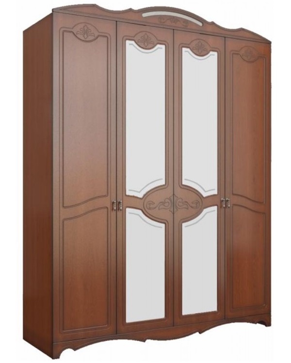 Фото Шкаф Лотос лакированный ШР-4 (178) четырехдверный от производителя Браво-мебель в Севастополе по цене 55&nbsp;190 ₽