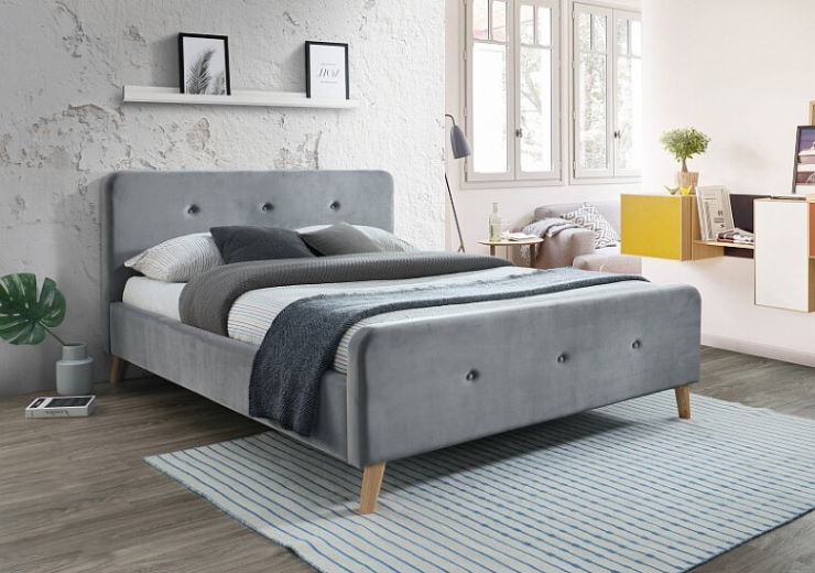 Фото Кровать двуспальная Signal Malmo Velvet (СМ 160х200) c ортопедическим основанием от производителя Signal в Севастополе по цене 66 980 ₽