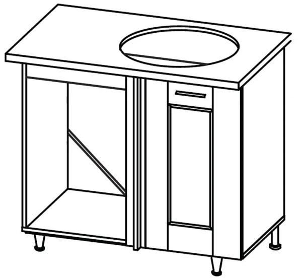 Фото Кухня Селена К-78 стол-мойка угловая 1000 правая в Севастополе по цене 3 630 ₽ от производителя Глория (Ставрополь Мебель), код товара 2000001924990 шт Фото Кухня Селена К-78 стол-мойка угловая 1000 правая от производителя Ставрополь Мебель в Севастополе по цене 3 630 ₽