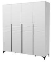 Шкаф Брента ШР-4 (200) четырехдверный (белый снег, лак белый ,(Браво-мебель)) в Севастополе от производителя 