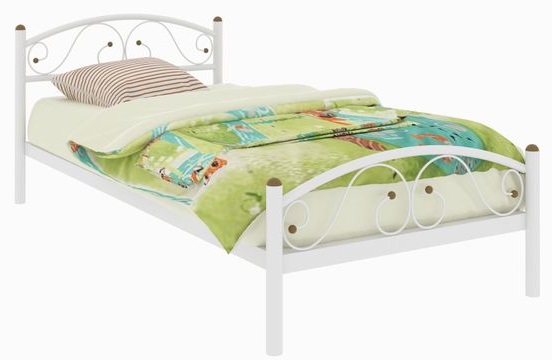 Фото Кровать односпальная Вероника Plus (СМ 80х200) трубка металл от производителя Милсон в Севастополе по цене 9 070 ₽