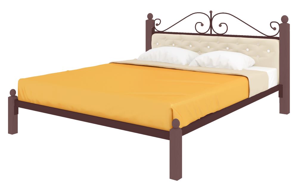 Фото Кровать двуспальная Диана Lux мягкая (СМ 160х190) трубка металл от производителя Милсон в Севастополе по цене 23 340 ₽