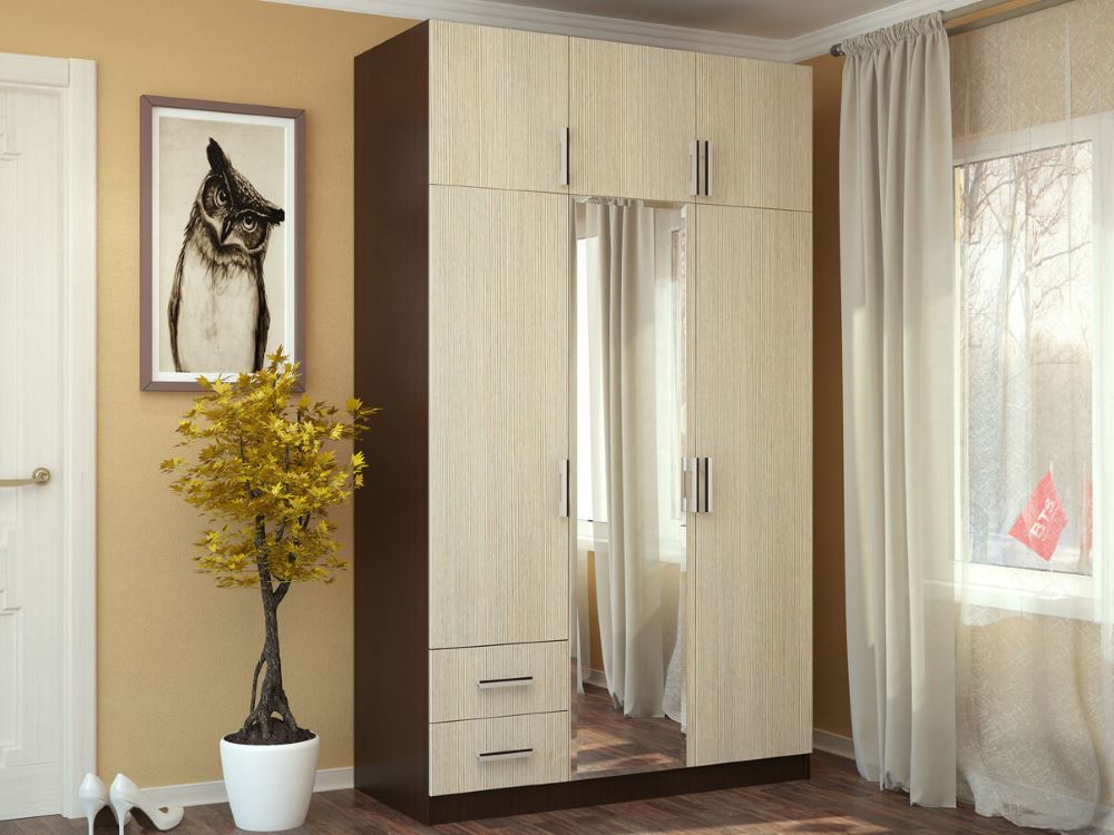 Фото Шкаф с ящиками (129) трехдверный от производителя БТС  в Севастополе по цене 15 340 ₽