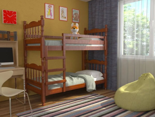 Фото Кровать 2-х ярусная Соня (СМ 80х189) с односторонними матрасами и выдвижными ящиками от производителя Браво-мебель в Севастополе по цене 46&nbsp;380 ₽