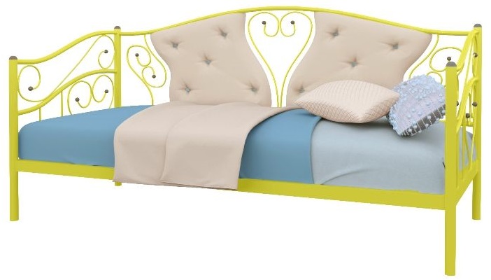 Фото Кровать-тахта односпальная Юлия (СМ 90х200) трубка металл от производителя Милсон в Севастополе по цене 17 520 ₽