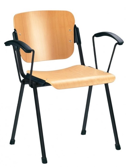 Фото Стул для посетителя Эра (Era) wood arm (крашенный) от производителя Новый стиль в Севастополе по цене 4 490 ₽