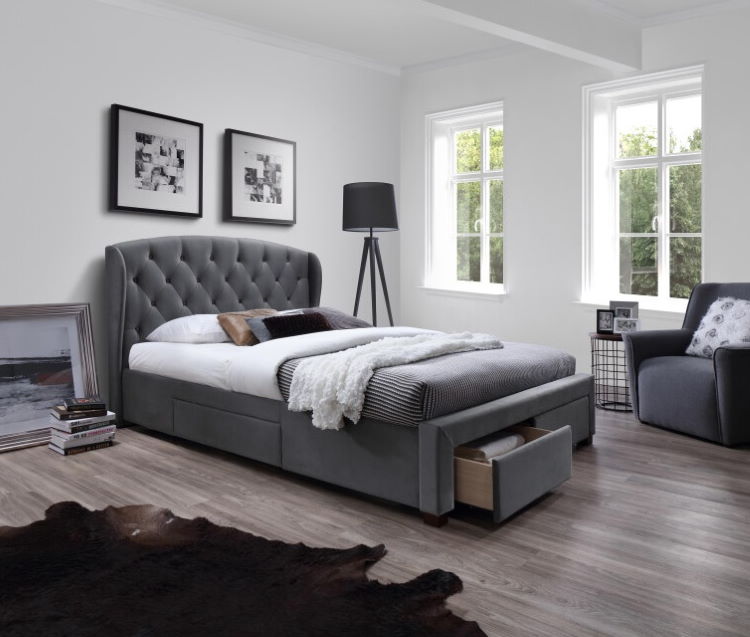 Фото Кровать двуспальная Halmar Sabrina (СМ 160х200) c ортопедическим основанием от производителя Halmar  в Севастополе по цене 71 530 ₽