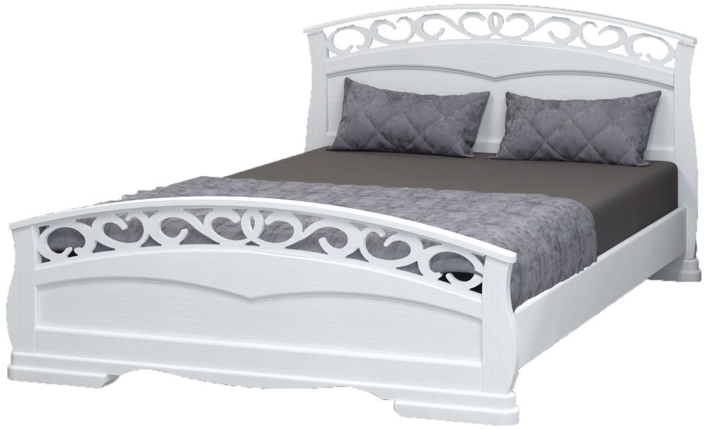 Фото Кровать двуспальная Грация-1 (СМ 160х200) без основания с универсальными царгами от производителя Браво-мебель в Севастополе по цене 19&nbsp;850 ₽