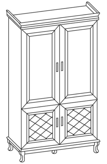 Фото Шкаф Ванесса (129) двухдверный от производителя Ставрополь Мебель в Севастополе по цене 21 770 ₽