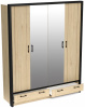 Фото Шкаф Бостон (180) четырехдверный (2 зеркала) от производителя СБК в Севастополе по цене 34&nbsp;930 ₽