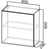 Фото Кухня Геометрия шкаф навесной ШГ600 (60) от производителя  в Севастополе по цене 10&nbsp;930 ₽